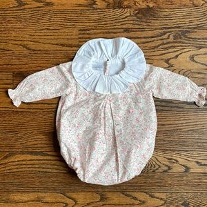 Pukatuka ditsy floral bubble with ruffle collar size 3M